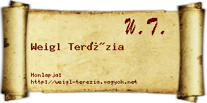 Weigl Terézia névjegykártya
